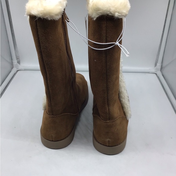 Universal Thread Carmel Brown Suede Tall Faux Fur Boot - Picture 9 of 9